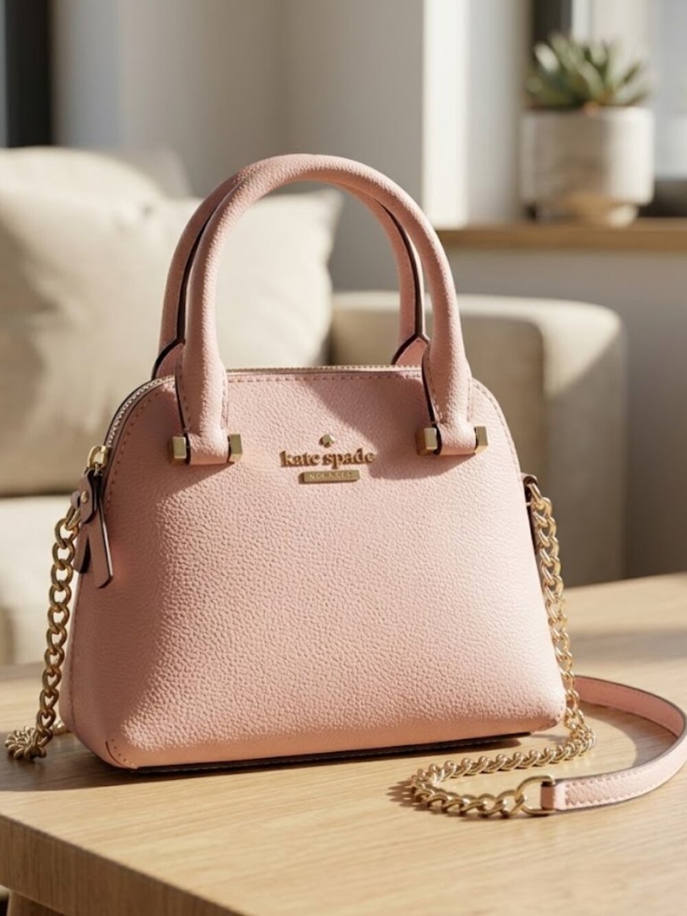 Kate Spade Cedar Street Maise Blush-Pink Mini Crossbody Satchel Bag NWOT
